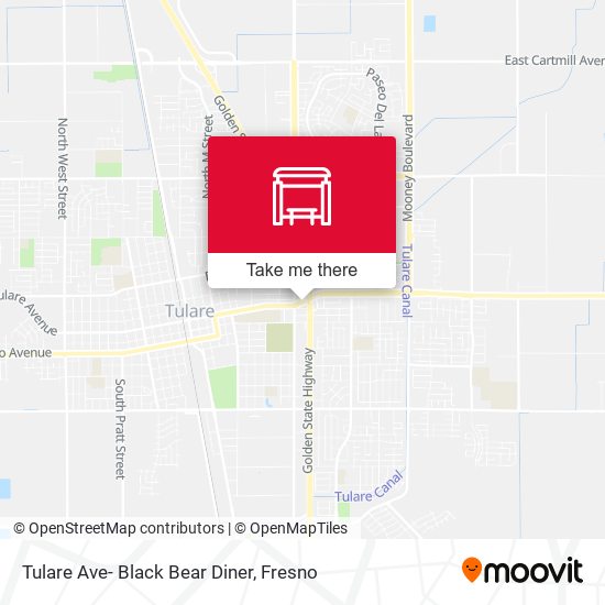 Tulare Ave- Black Bear Diner map