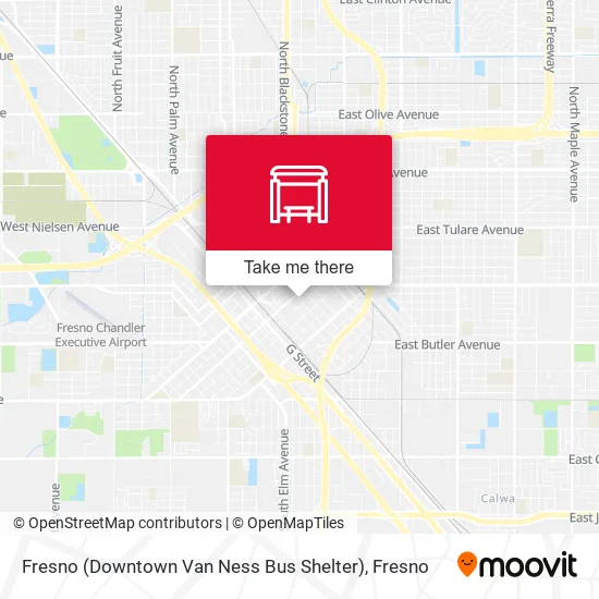 Mapa de Fresno (Downtown Van Ness Bus Shelter)