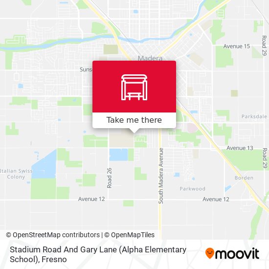 Mapa de Stadium Road And Gary Lane (Alpha Elementary School)