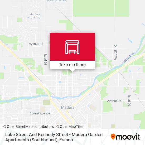 Lake Street And Kennedy Street - Madera Garden Apartments (Southbound) map