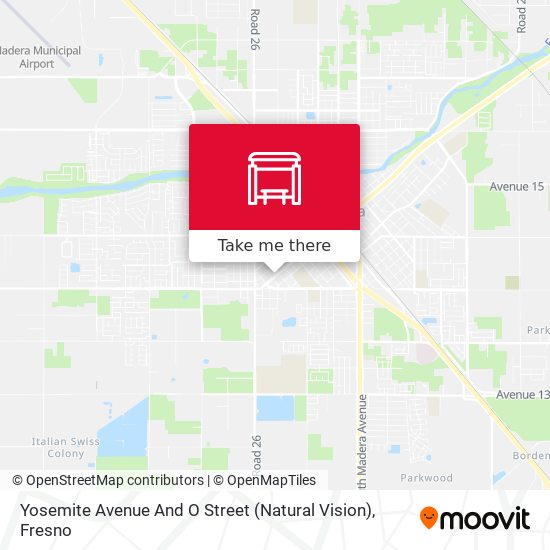 Mapa de Yosemite Avenue And O Street (Natural Vision)