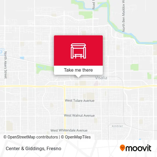 Center & Giddings map