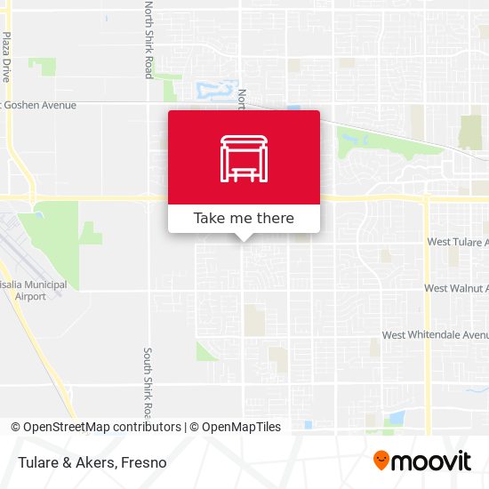 Tulare & Akers map