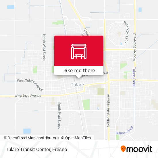 Tulare Transit Center map