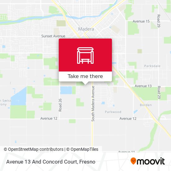 Avenue 13 And Concord Court map