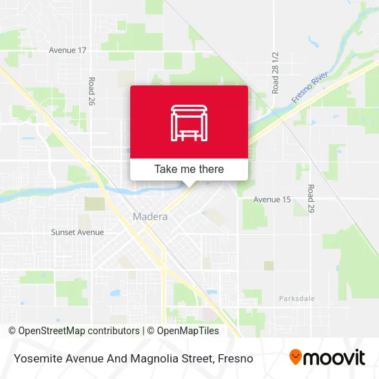 Mapa de Yosemite Avenue And Magnolia Street