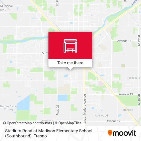 Stadium Road at Madison Elementary School (Southbound) map