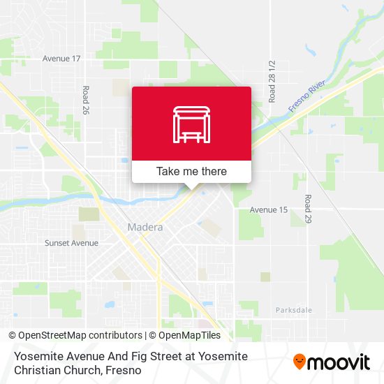 Yosemite Avenue And Fig Street at Yosemite Christian Church map