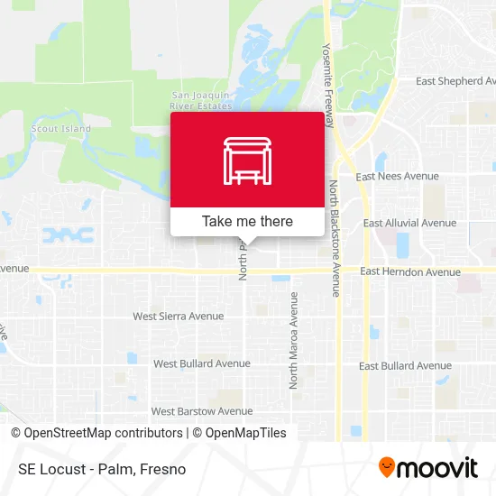 SE Locust - Palm map