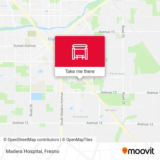 Madera Hospital map