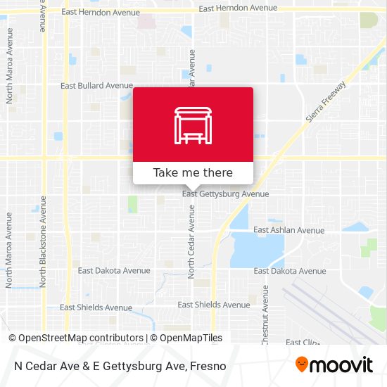 N Cedar Ave & E Gettysburg Ave map