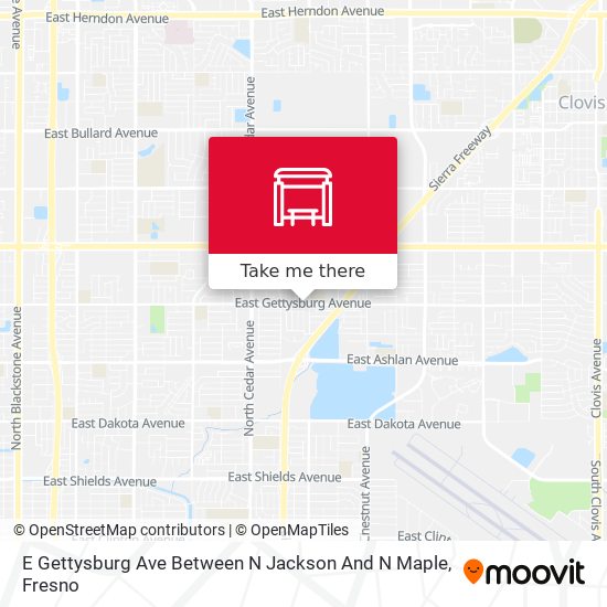 E Gettysburg Ave Between N Jackson And N Maple map
