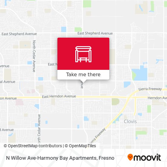 N Willow Ave-Harmony Bay Apartments map