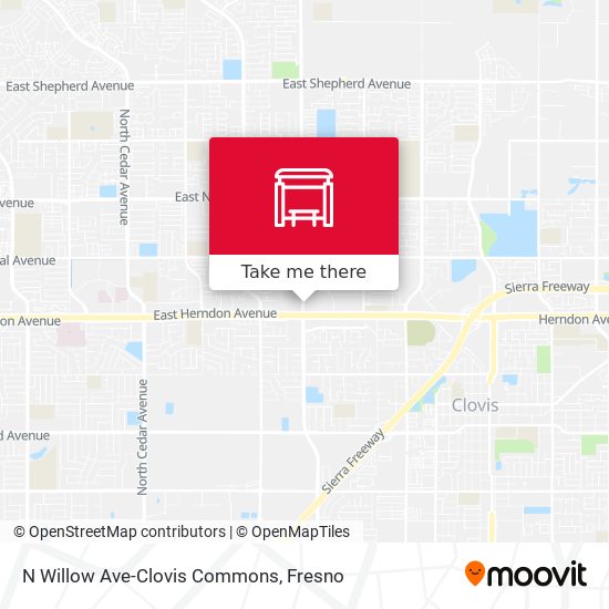 N Willow Ave-Clovis Commons map