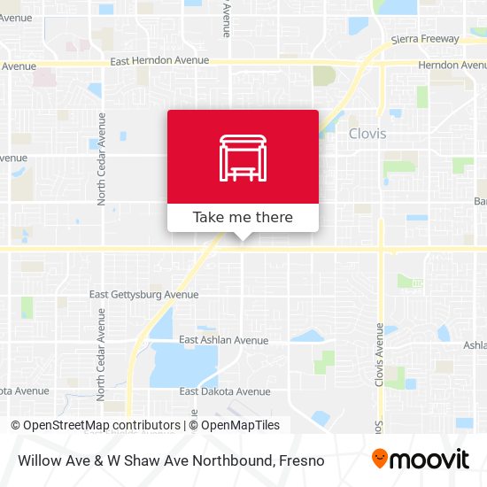 Mapa de Willow Ave & W Shaw Ave Northbound