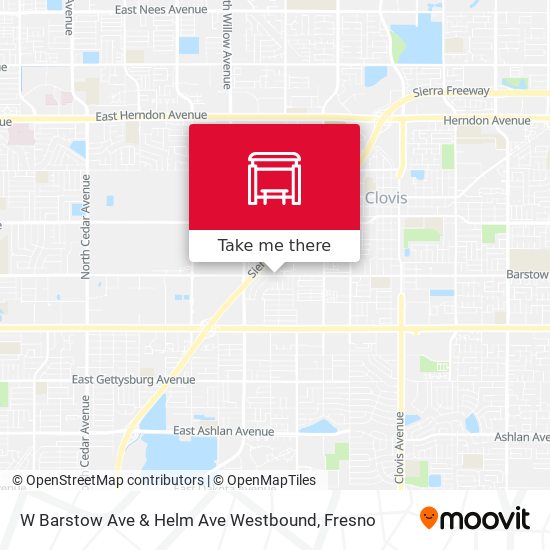 W Barstow Ave & Helm Ave Westbound map