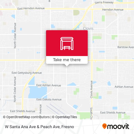 Mapa de W Santa Ana Ave & Peach Ave
