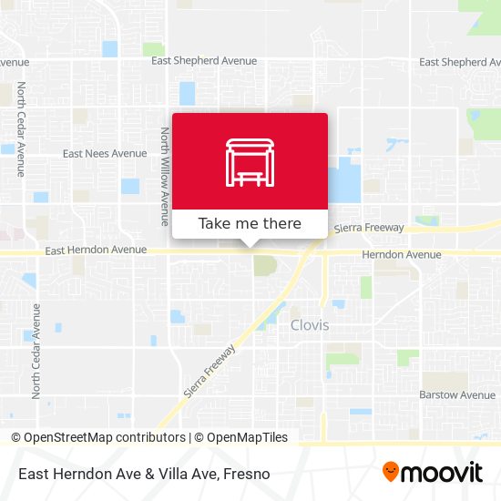 East Herndon Ave & Villa Ave map