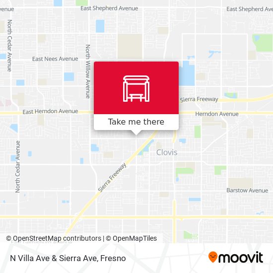 Mapa de N Villa Ave & Sierra Ave