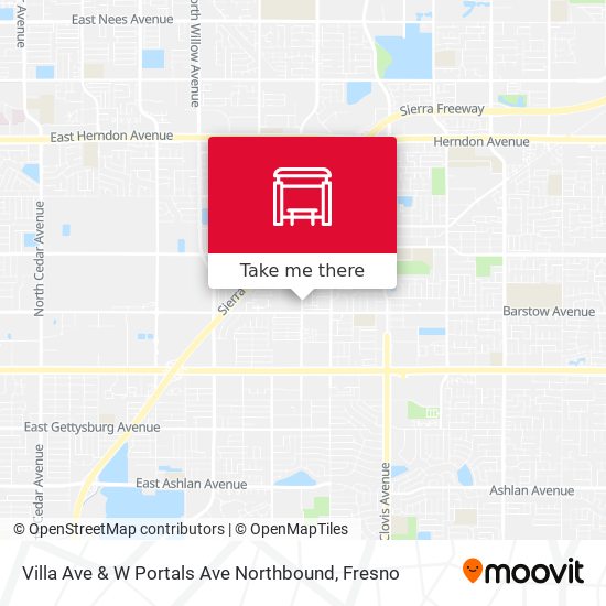 Villa Ave & W Portals Ave Northbound map