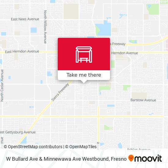 Mapa de W Bullard Ave & Minnewawa Ave Westbound