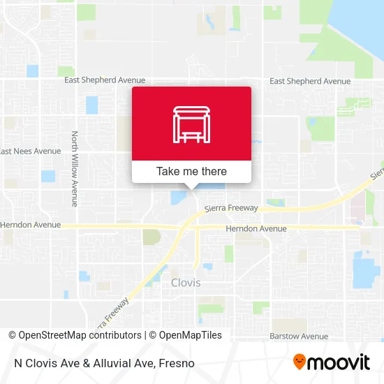 N Clovis Ave & Alluvial Ave map
