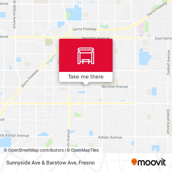 Sunnyside Ave & Barstow Ave map