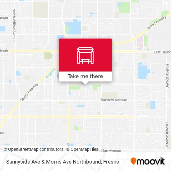 Sunnyside Ave & Morris Ave Northbound map