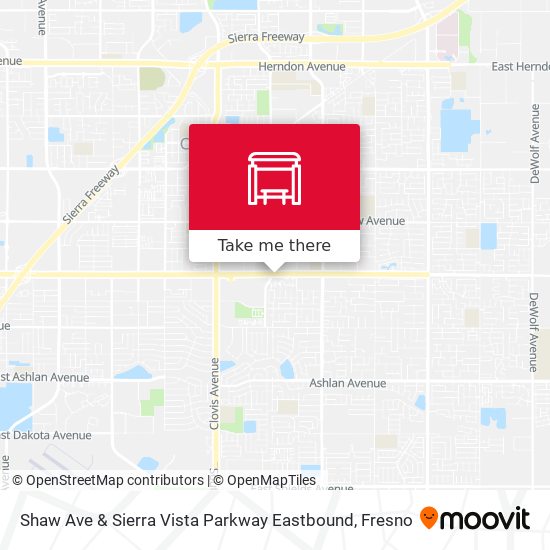 Shaw Ave & Sierra Vista Parkway Eastbound map