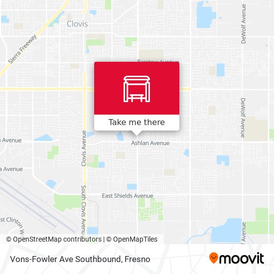 Mapa de Vons-Fowler Ave Southbound