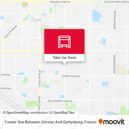 Mapa de Fowler Ave Between Donner And Gettysburg