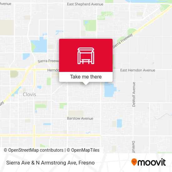 Sierra Ave & N Armstrong Ave map