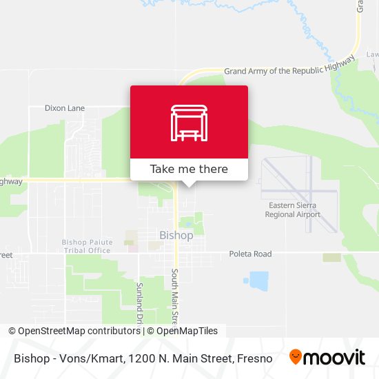 Bishop - Vons / Kmart, 1200 N. Main Street map