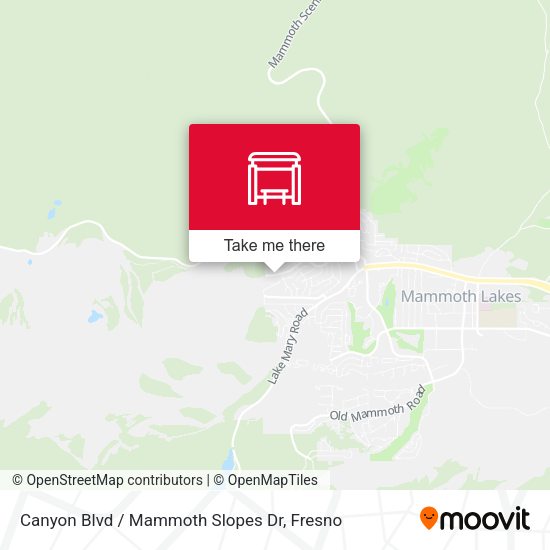 Canyon Blvd / Mammoth Slopes Dr map