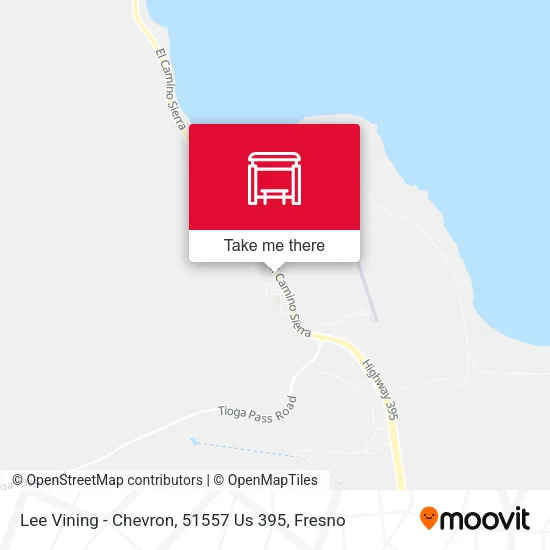 Lee Vining - Chevron, 51557 Us 395 map