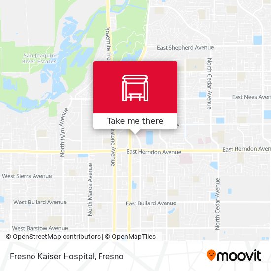 Fresno Kaiser Hospital map