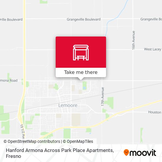Mapa de Hanford Armona Across Park Place Apartments
