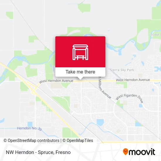 Mapa de NW Herndon - Spruce