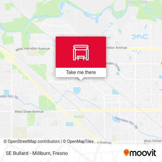 Mapa de SE Bullard - Millburn