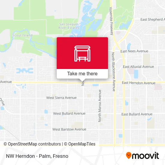 Mapa de NW Herndon - Palm