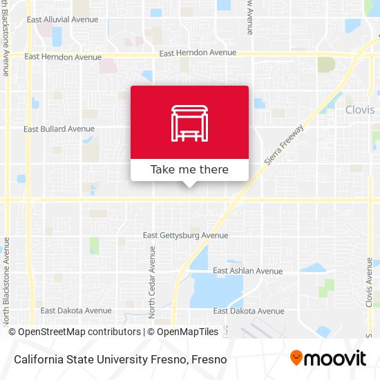 Mapa de California State University Fresno