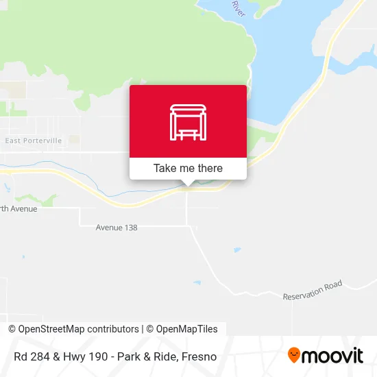Rd 284 & Hwy 190 - Park & Ride map