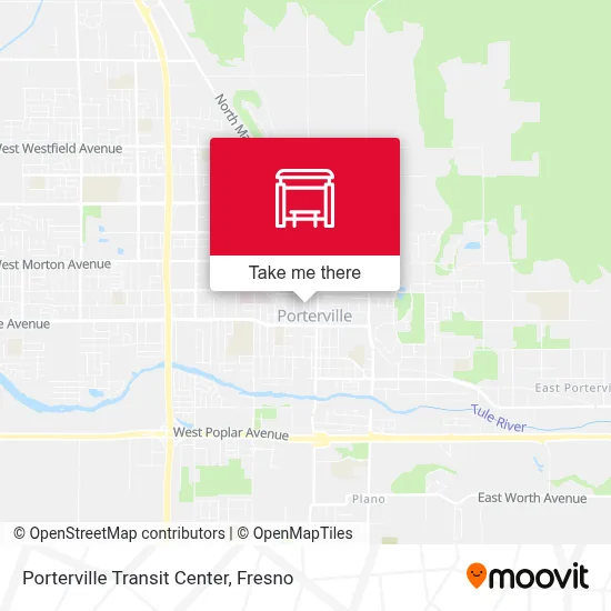 Porterville Transit Center map