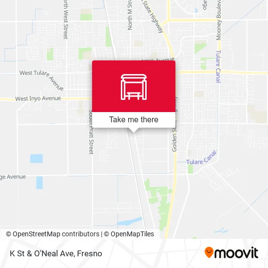 K St & O'Neal Ave map