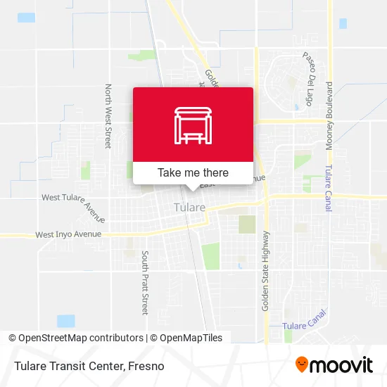 Mapa de Tulare Transit Center