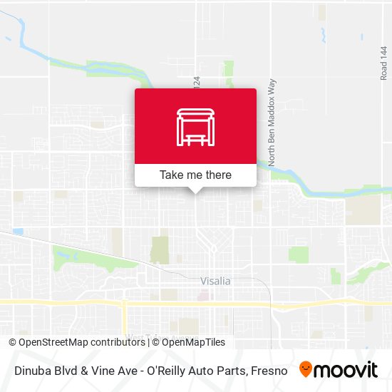 Dinuba Blvd & Vine Ave - O'Reilly Auto Parts map