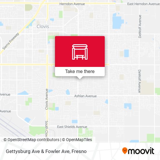 Gettysburg Ave & Fowler Ave map