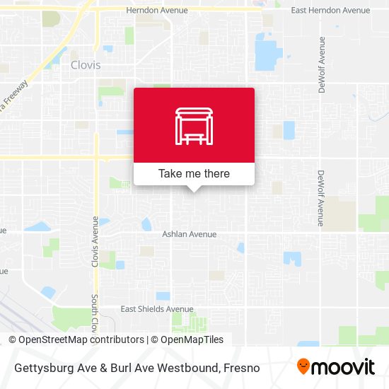Gettysburg Ave & Burl Ave Westbound map