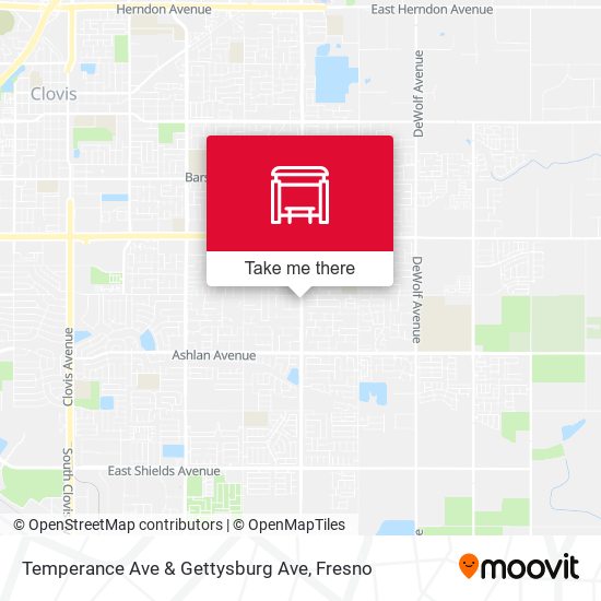 Temperance Ave & Gettysburg Ave map