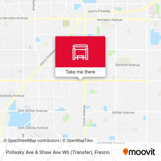 Pollasky Ave & Shaw Ave Wb (Transfer) map